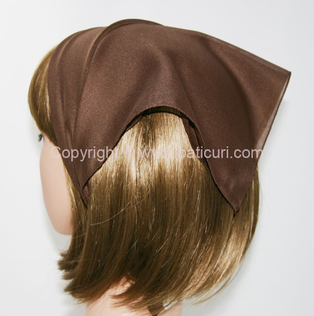 115-08 Small Polyester Italian Scarves -Dk. brown