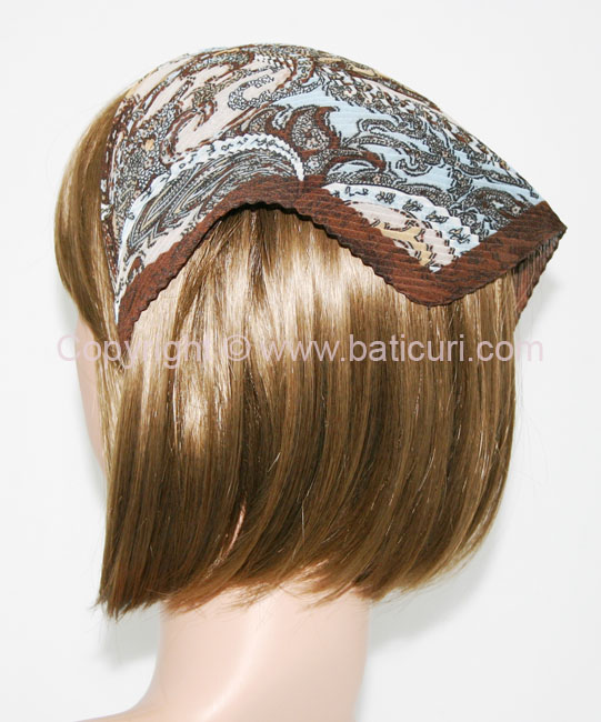 120-105 Italian pleated with snail design-Brown