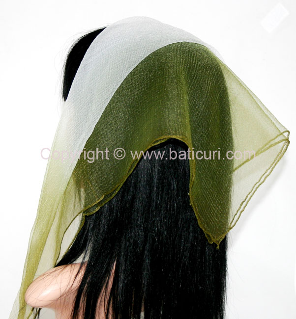 03-57 Two-tone Scarves-Olive green
