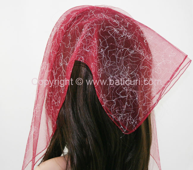 #07 SQ Solid Spider web-Maroon with white