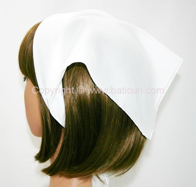115-01 Small Polyester Italian Scarves -White