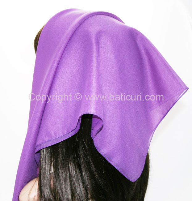 116-15 Large SQ Solid Polyester Italian Scarves -Dusty purple
