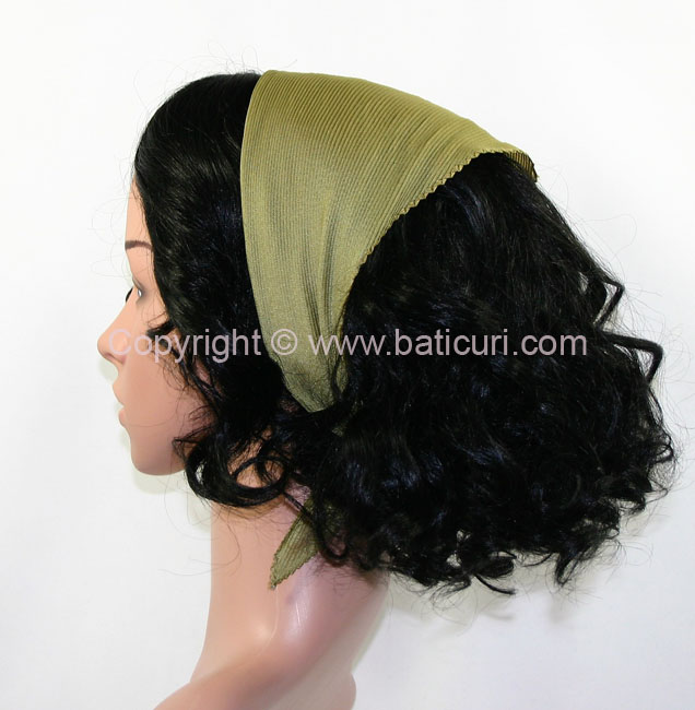 Pleated Solid Scarves- Olive Green