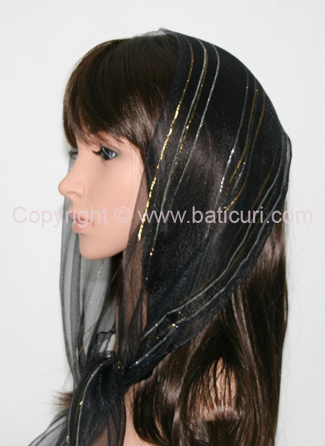 #34 OB solid scarves with gold thread