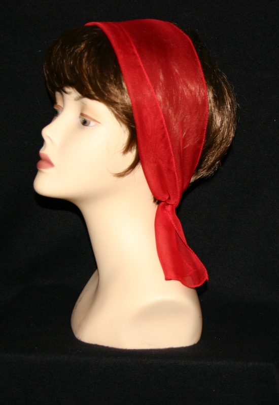 Small Oblong polyester scarves-Red
